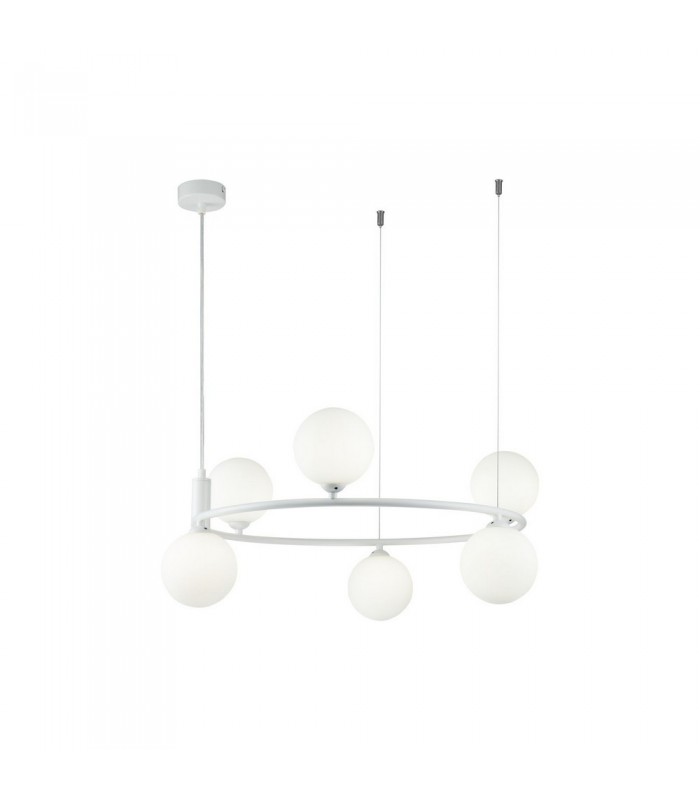 Ceiling Pendant Lamp White, 6 Light, G9 - 1
