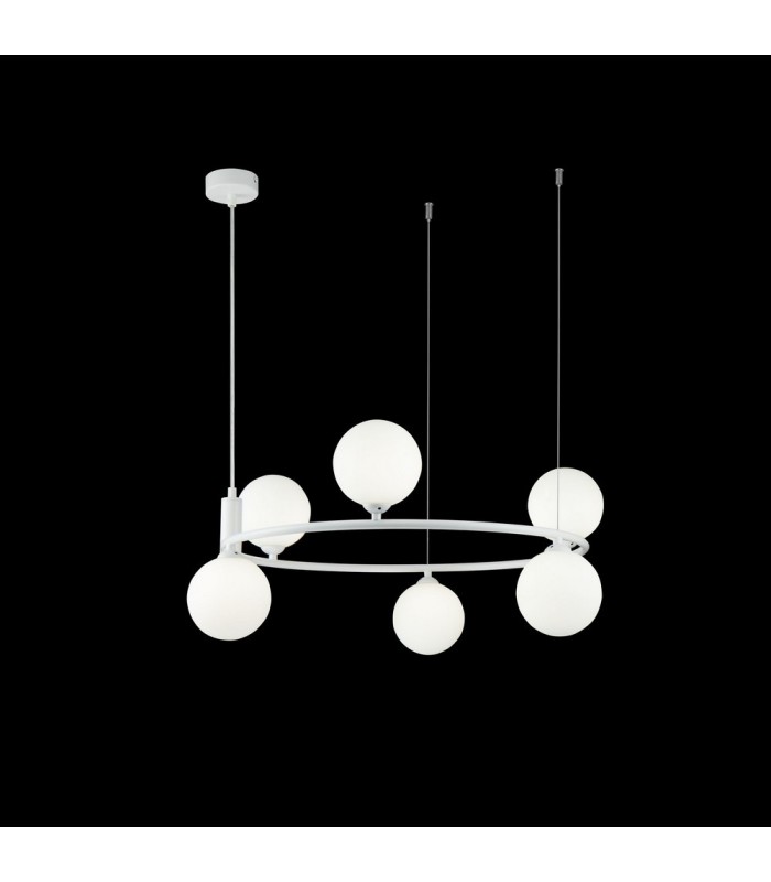Ceiling Pendant Lamp White, 6 Light, G9 - 2