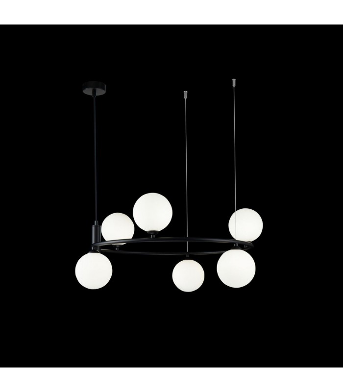 Ceiling Pendant Lamp Black, 6 Light, G9 - 4