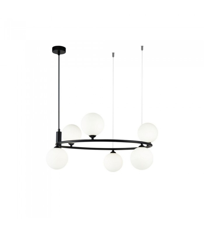 Ceiling Pendant Lamp Black, 6 Light, G9 - 5