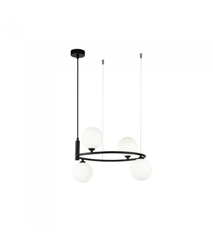 Ceiling Pendant Lamp Black, 4 Light, G9 - 1