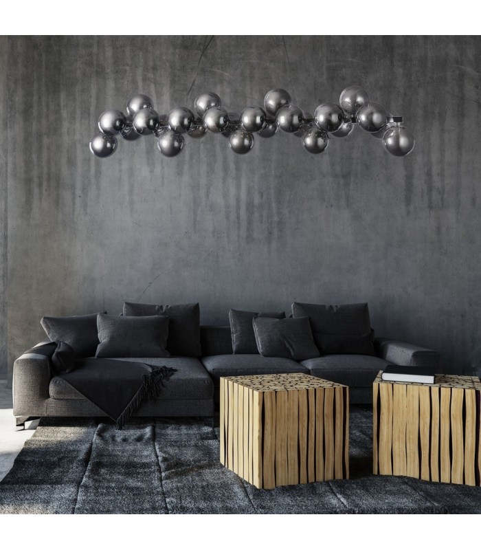 Ceiling Pendant Lamp Chrome, 25 Light, G9 - 3