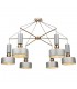 Ceiling Pendant Lamp Grey, 6 Light, E14 - 2