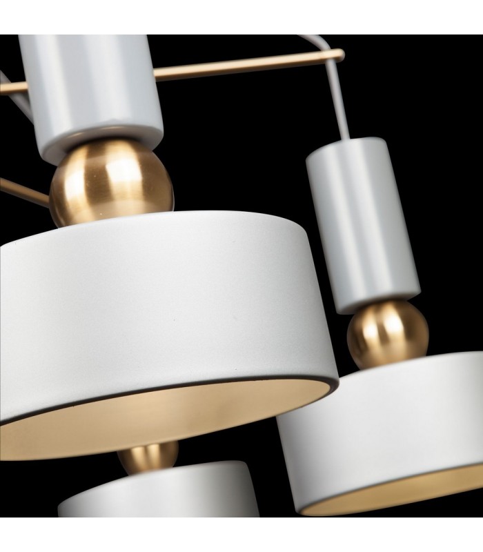 Ceiling Pendant Lamp Grey, 6 Light, E14 - 4