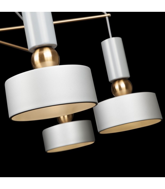 Ceiling Pendant Lamp Grey, 6 Light, E14 - 5