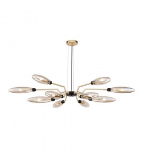 Ceiling Pendant Lamp Matt Gold , 12 Light, G9 - 1