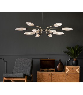 Ceiling Pendant Lamp Matt Gold , 12 Light, G9 - 2
