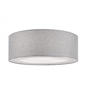 Flush Cylindrical Ceiling Lamp Chrome, 3 Light, E27 - 1