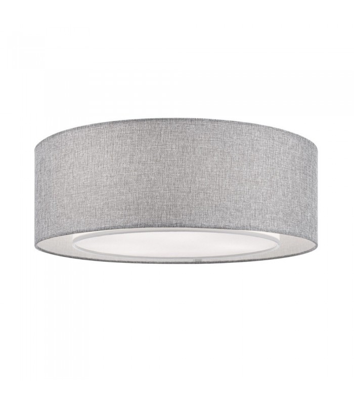 Flush Cylindrical Ceiling Lamp Chrome, 3 Light, E27 - 1