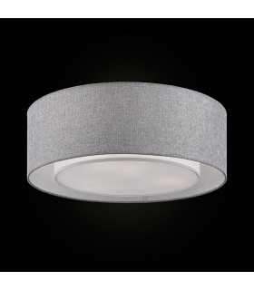 Flush Cylindrical Ceiling Lamp Chrome, 3 Light, E27 - 2