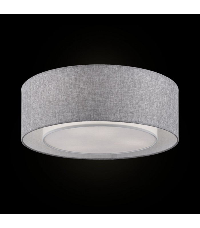 Flush Cylindrical Ceiling Lamp Chrome, 3 Light, E27 - 2