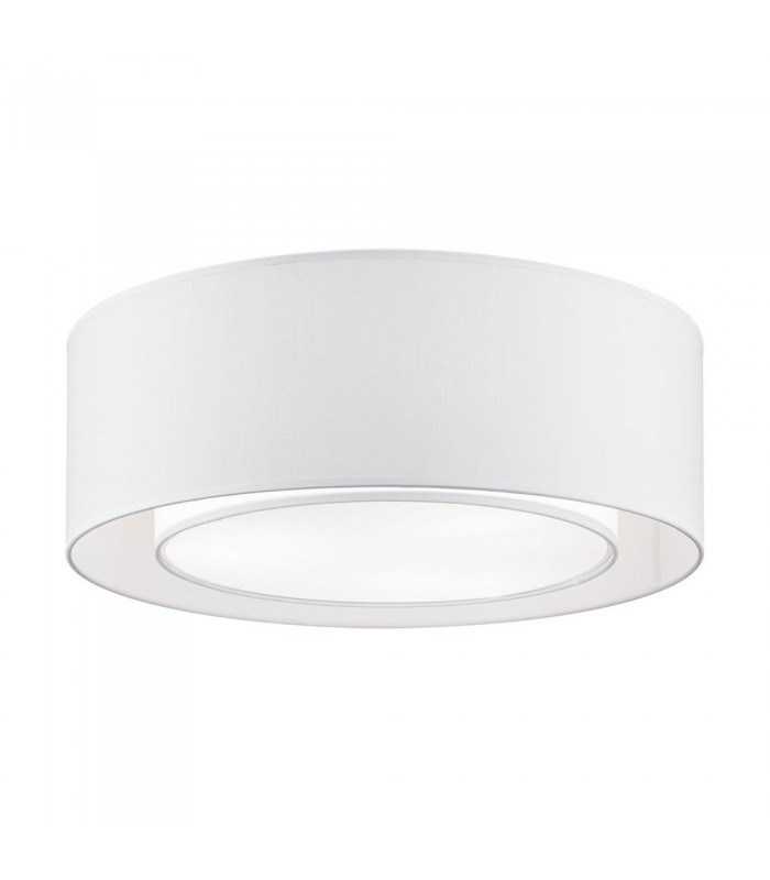 Flush Cylindrical Ceiling Lamp Chrome, 3 Light, E27 - 1