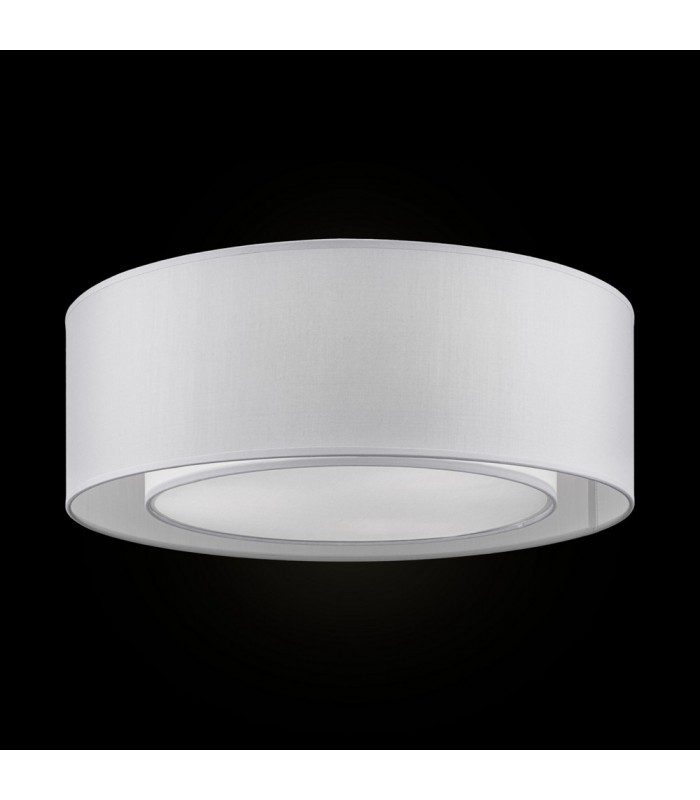 Flush Cylindrical Ceiling Lamp Chrome, 3 Light, E27 - 2