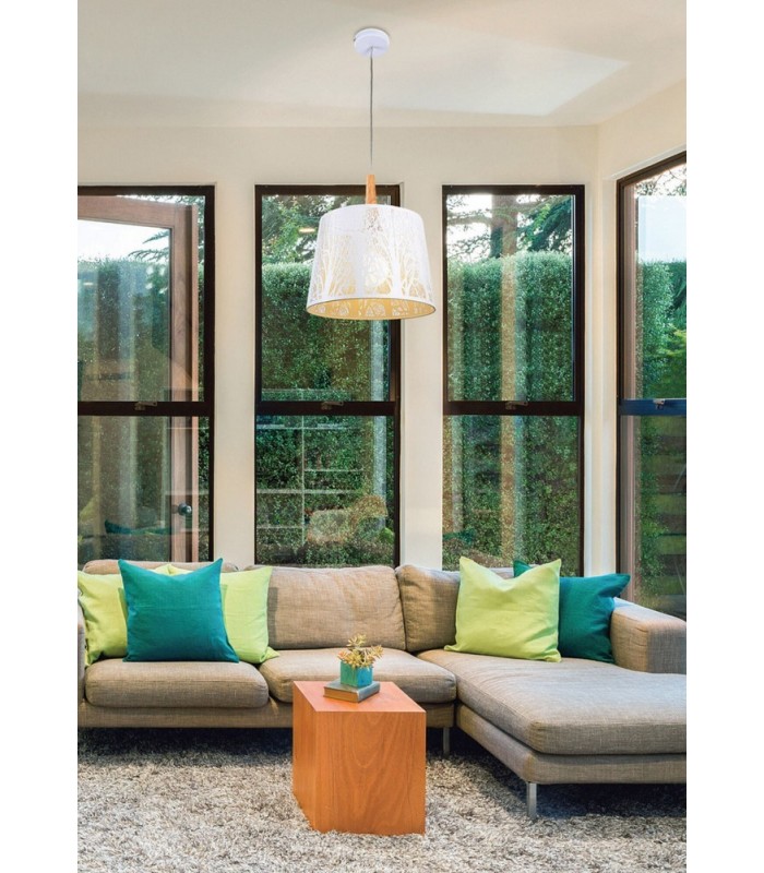Dome Ceiling Pendant Lamp White, 1 Light, E27 - 2