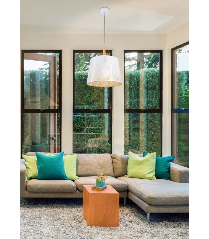 Dome Ceiling Pendant Lamp White, 1 Light, E27 - 4