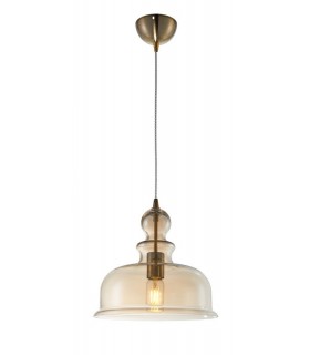 Dome Ceiling Pendant Lamp Bronze, 1 Light, E27 - 1