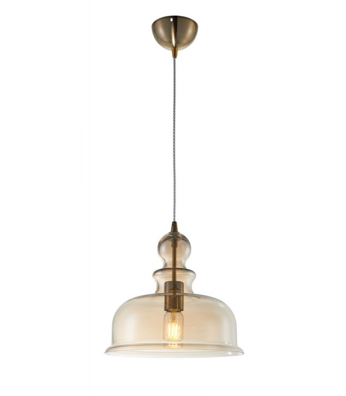 Dome Ceiling Pendant Lamp Bronze, 1 Light, E27 - 2