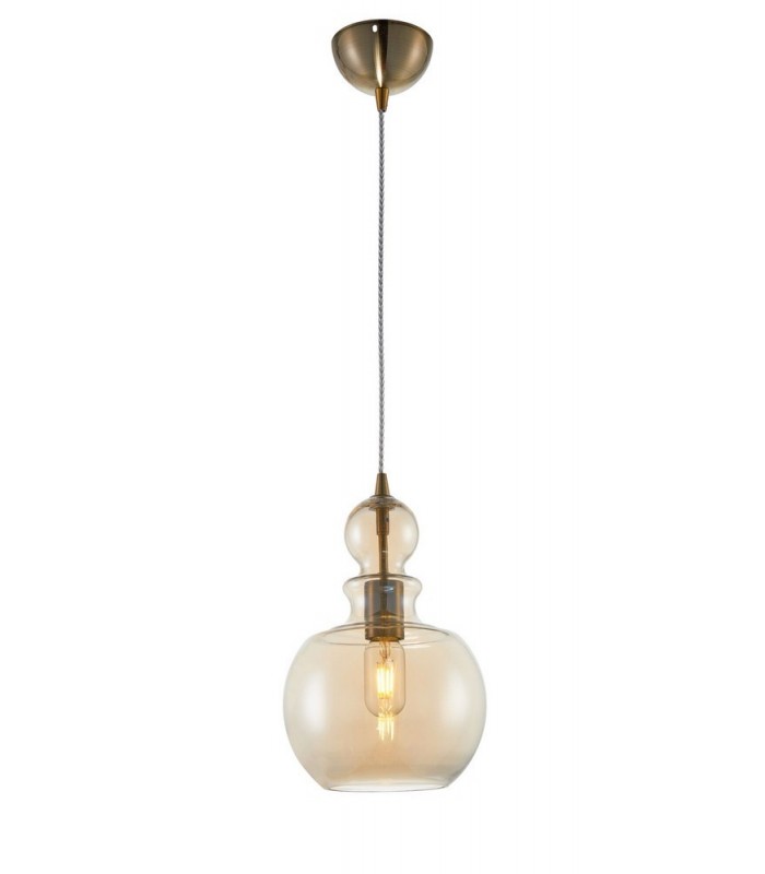 Dome Ceiling Pendant Lamp Bronze, 1 Light, E27 - 1