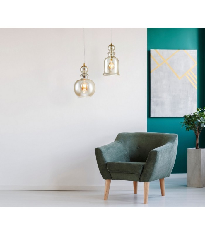 Dome Ceiling Pendant Lamp Bronze, 1 Light, E27 - 2
