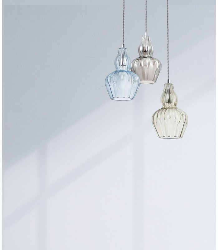 Dome Ceiling Pendant Lamp Nickel, 1 Light, E14 - 3