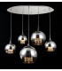 Cluster Ceiling Pendant Lamp Nickel & Crystal, 5 Light, E27 - 4
