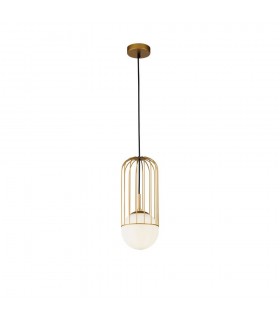 Cage Ceiling Pendant Lamp Gold, 1 Light, E27 - 1