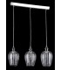 Ceiling Pendant Lamp Nickel & Crystal, 3 Light, E14 - 3