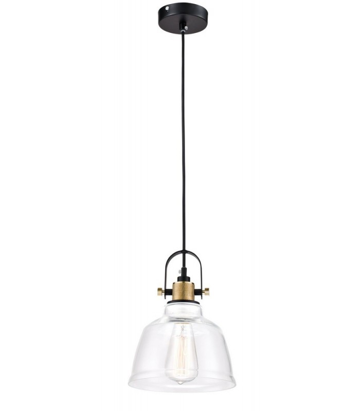 Dome Ceiling Pendant Lamp Black, 1 Light, E27 - 1