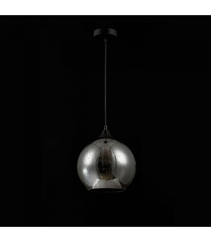 Dome Ceiling Pendant Lamp Black, 1 Light, E27 - 3