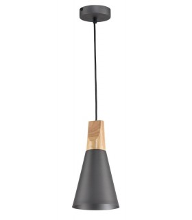 Dome Ceiling Pendant Lamp Grey, 1 Light, E27 - 1
