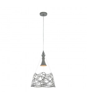 Dome Ceiling Pendant Lamp Grey, 1 Light, E27 - 1