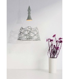 Dome Ceiling Pendant Lamp Grey, 1 Light, E27 - 2