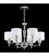 Chandelier Nickel with Faric Shades, 6 Light, E14 - 2