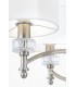 Chandelier Nickel with Faric Shades, 6 Light, E14 - 4