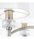 Chandelier Nickel with Faric Shades, 6 Light, E14 - 6