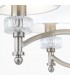Chandelier Nickel with Faric Shades, 6 Light, E14 - 7