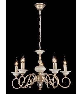 Chandelier Cream with Gold, 5 Light, E14 - 2