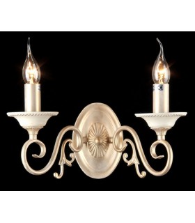 Wall Candle Lamp Cream with Gold, 2 Light, E14 - 2