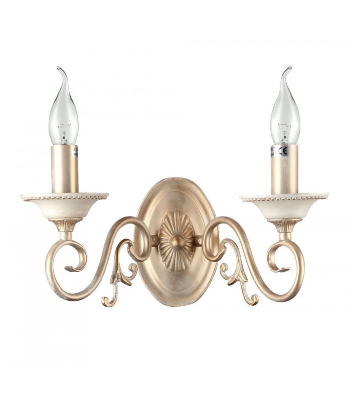Wall Candle Lamp Cream with Gold, 2 Light, E14 - 5