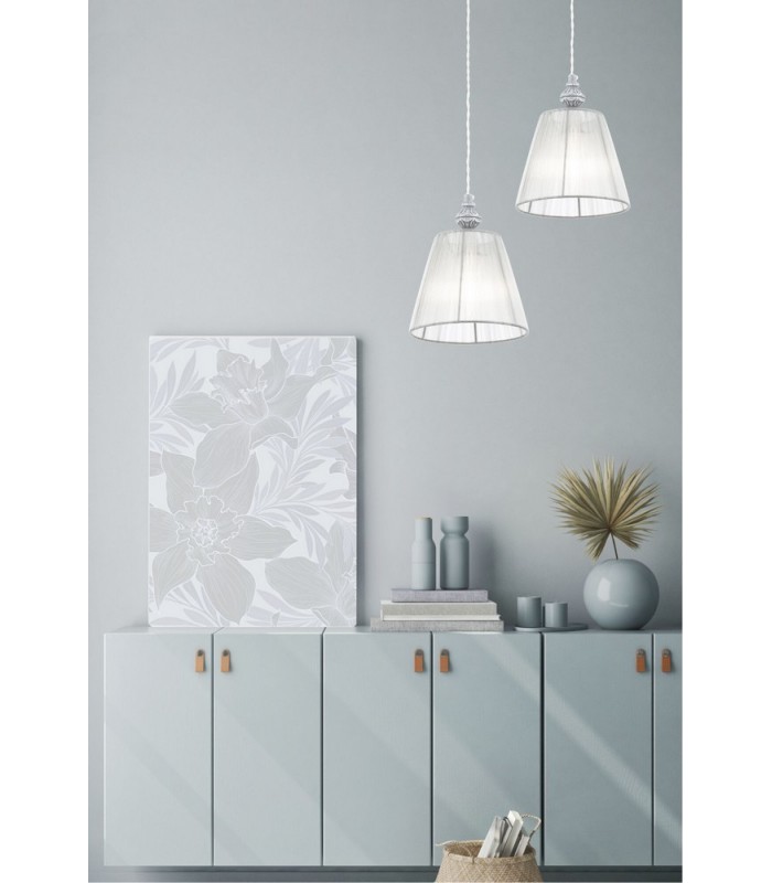 Dome Ceiling Pendant Lamp Grey, 1 Light, E14 - 2