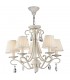 Chandelier Beige with Pleated Satin Shades, 5 Light, E14 - 3