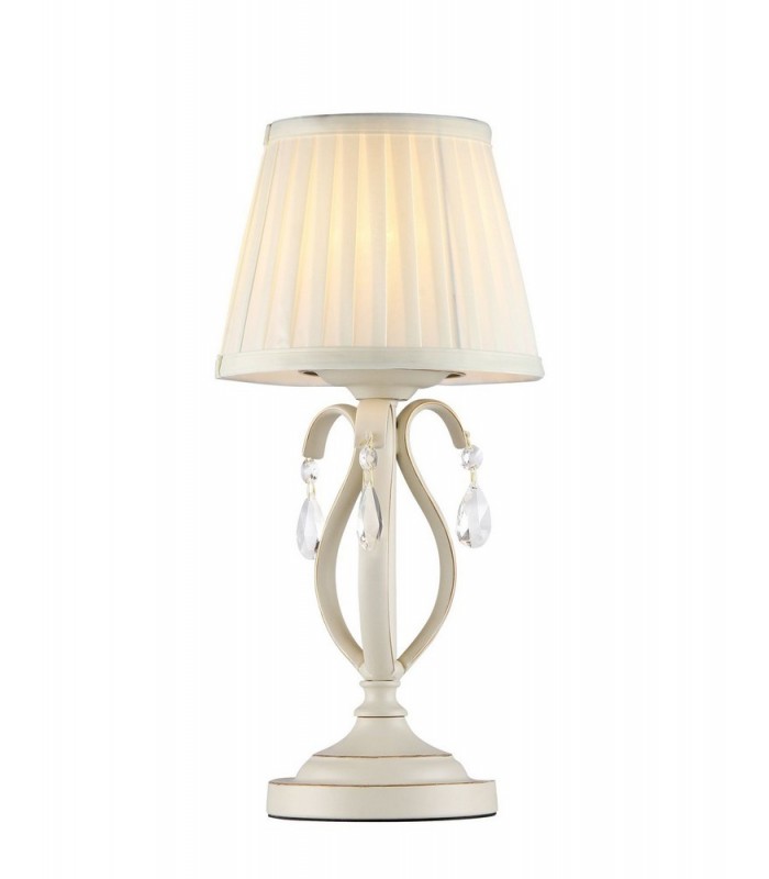 Table Lamp Beige with Pleated Satin Lampshade, 1 Light, E14 - 4