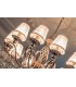 Chandelier White with Gold & Crystal, 10 Light, E14 - 2