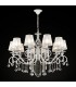 Chandelier White with Gold & Crystal, 10 Light, E14 - 4