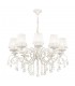 Chandelier White with Gold & Crystal, 10 Light, E14 - 5