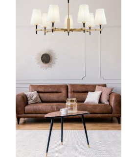 Chandelier Brass, 7 Light, E14 - 2