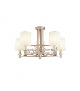 Chandelier Cream with Gold, 5 Light, E14 - 1