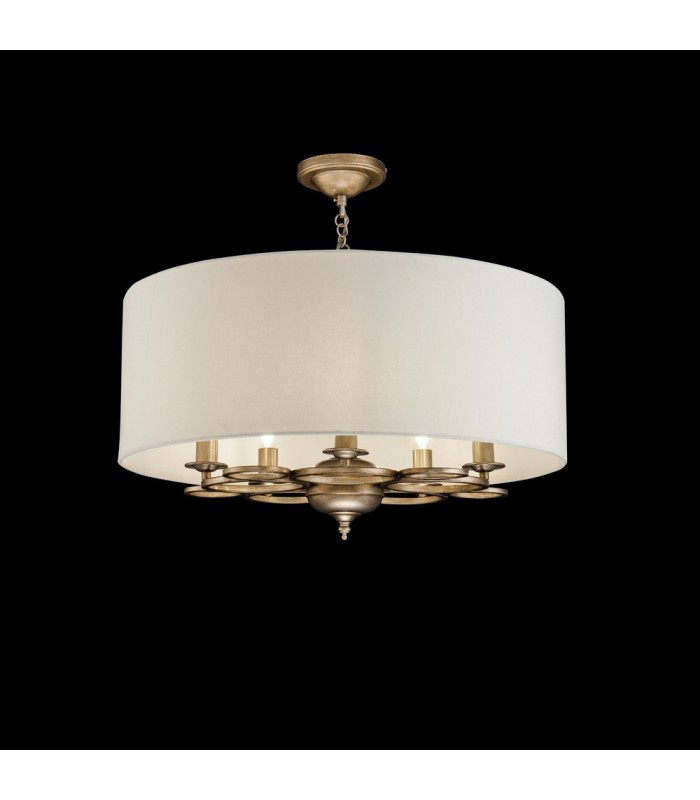 Cylindrical Ceiling Pendant Lamp Gold Antique, 5 Light, E14 - 3