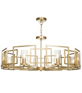 Cylindrical Ceiling Pendant Lamp Gold, 8 Light, E14 - 1