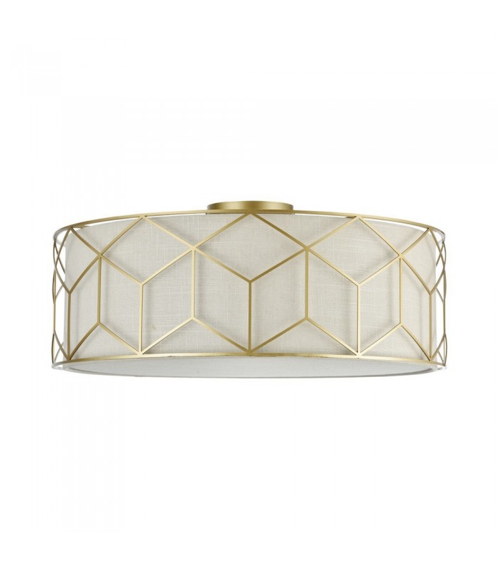 Semi Flush Cylindrical Ceiling Lamp Gold, 5 Light, E27 - 5